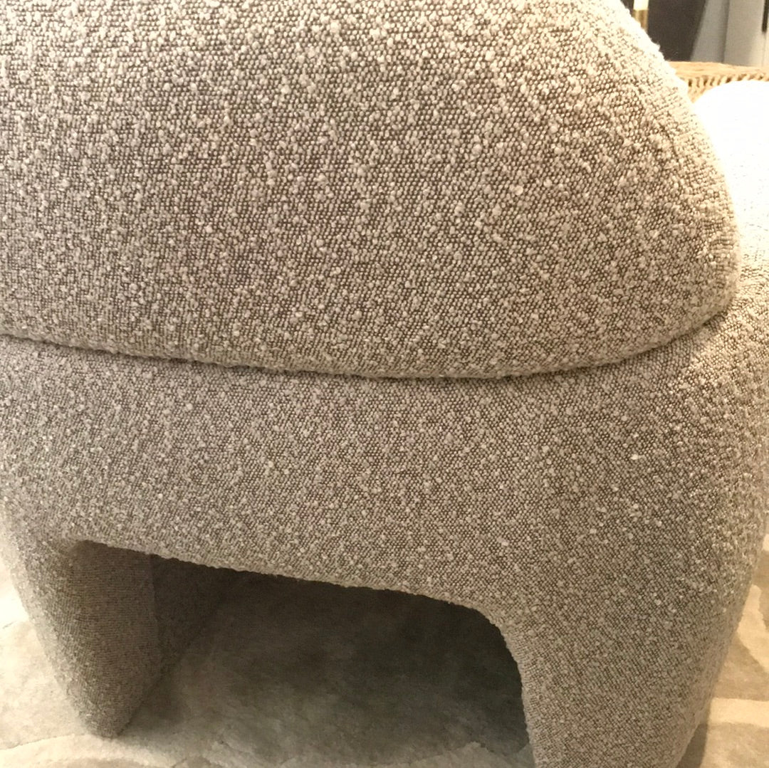 Gray Textured Modern Slope Chair
