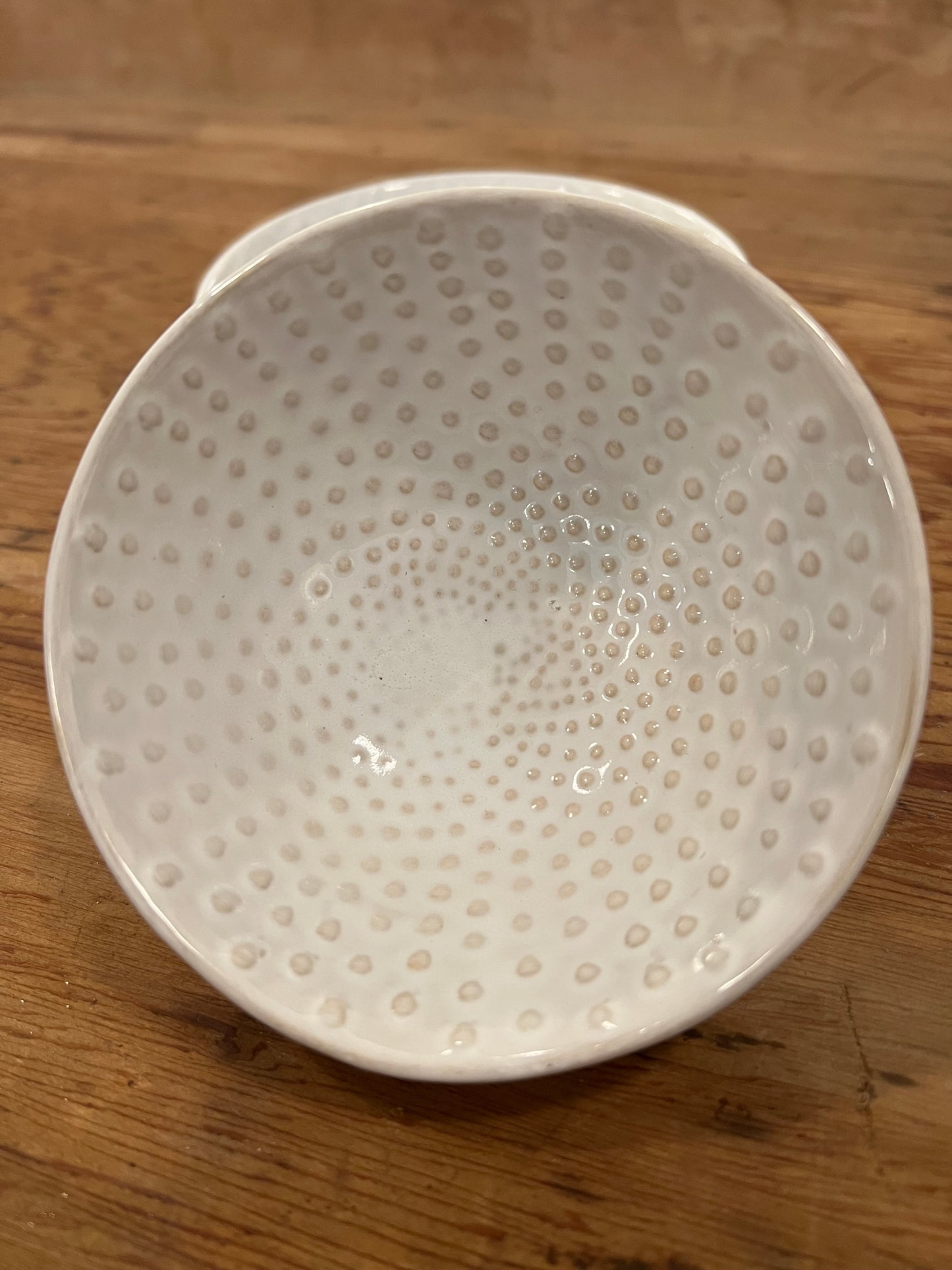 Small White Ceramic Patterned Bowls