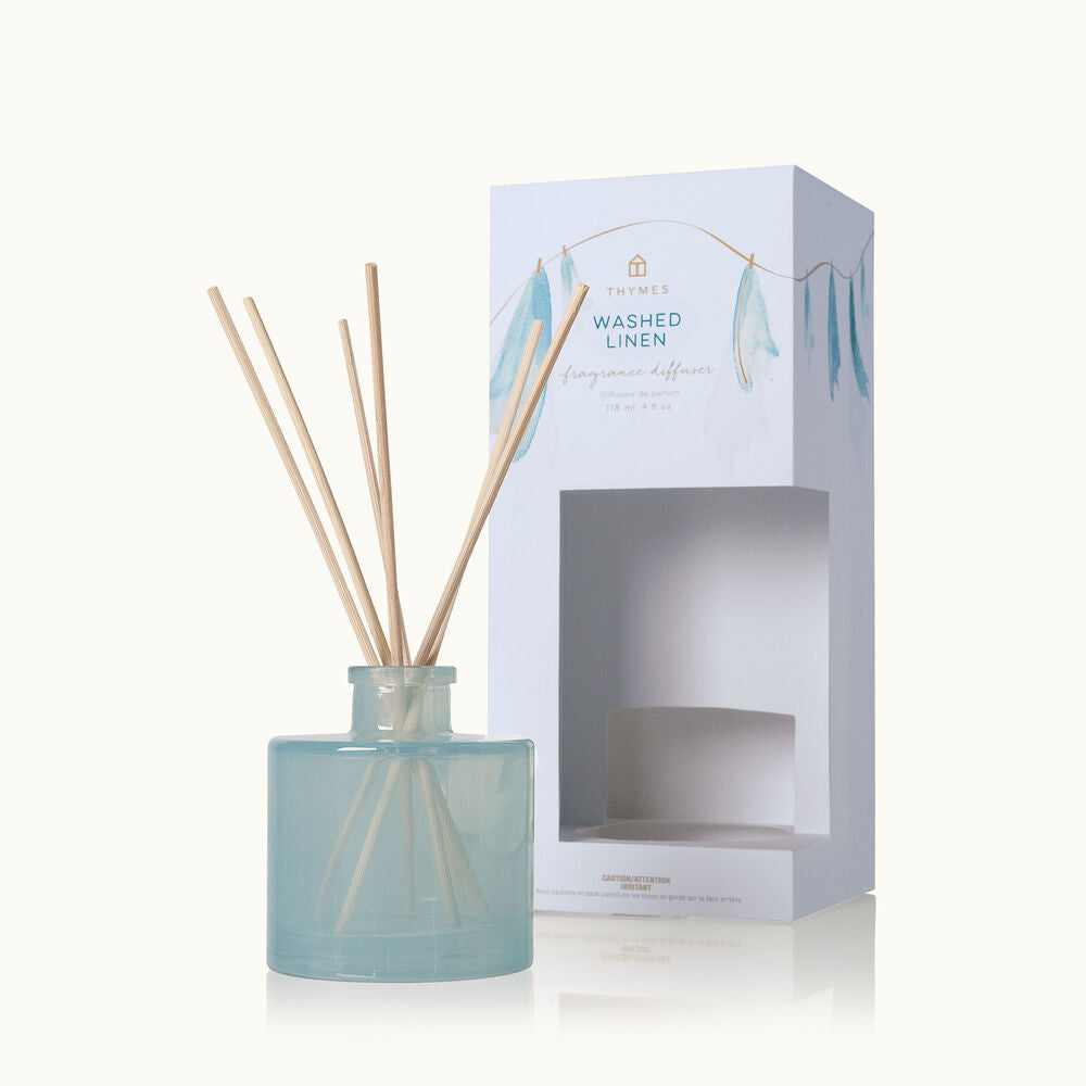 Thymes - Washed Linen Petite Reed Diffuser